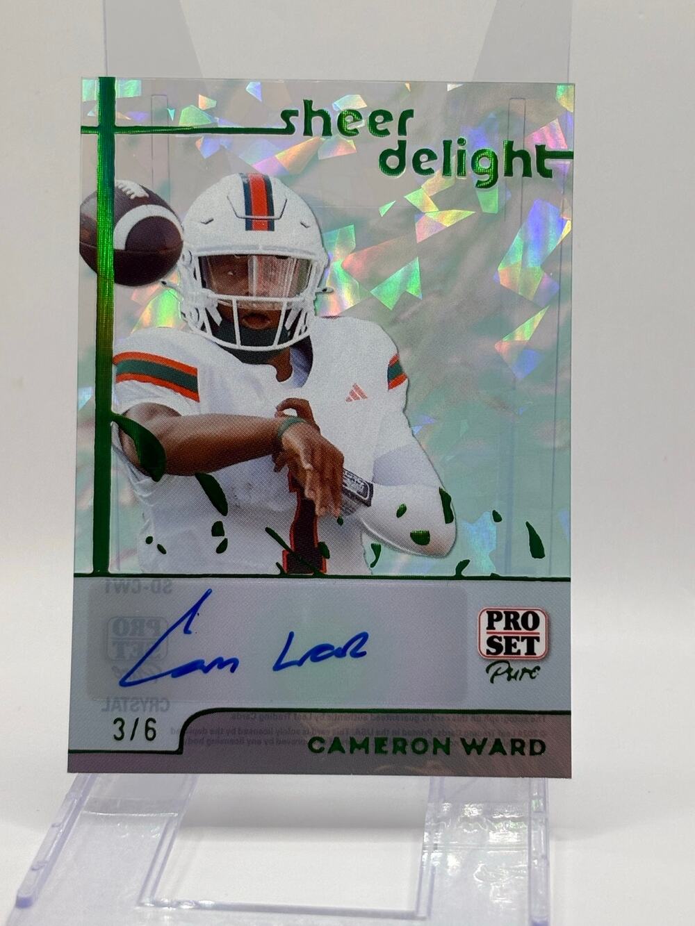 2024 Leaf Pro Set Pure Cameron Cam Ward Sheer Delight Green Acetate Auto 3/6 SP